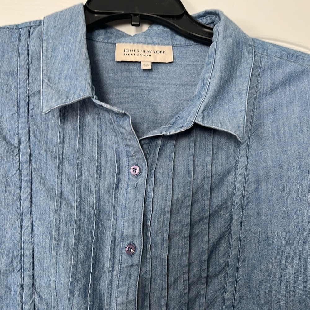 Vintage Jones, New York sport woman denim shirt - Picture 2 of 4